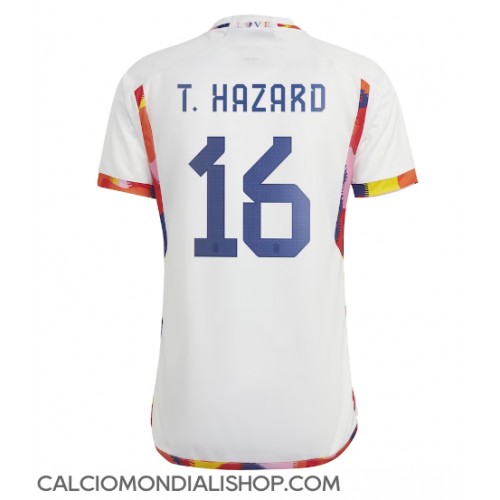 Maglie da calcio Belgio Thorgan Hazard #16 Seconda Maglia Mondiali 2022 Manica Corta